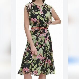 NWT Tommy Hilfiger Dark Floral Dresd